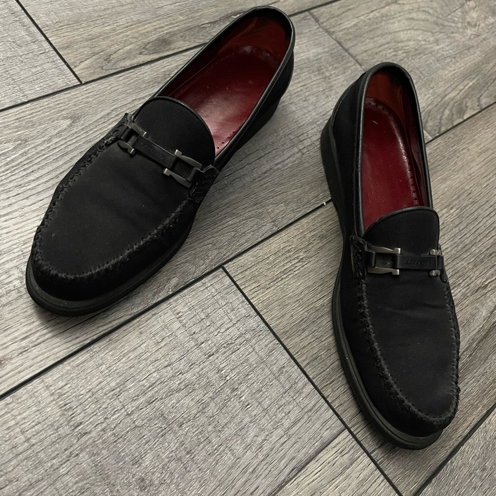 Salvatore Ferragamo Black Loafers size approx 7/7.5